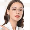 Fashion Women Men Rhinestone Anti-Blue Light Glasses Ultra Light Cat Eye Small Frame Optical Eyeglasses Office Computer Glasses