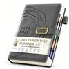 Hardcover Portable Daily Planner PU Leather Cover Agenda Planning Notebook  Self-discipline