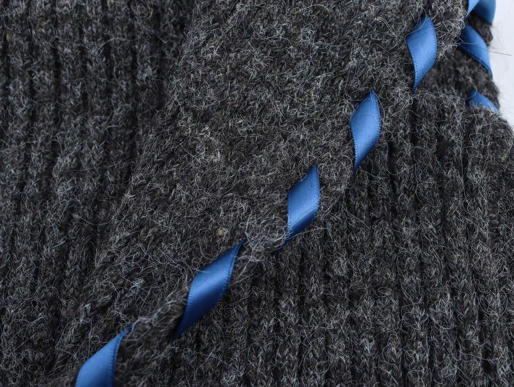 2024 Winter Women's Fashion Sailor Collar Handcrafted Knit Cardigan