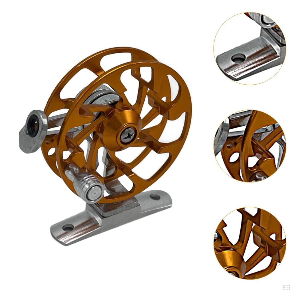Fly Fishing Reel Baitcasting Compact Labor Saving Right Hand Lightweight Metal Ice