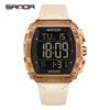 SANDA New 6286 Men's Electronic Watch Wine Barrel Shaped Multifunctional Waterproof LED Men's Electronic Watch