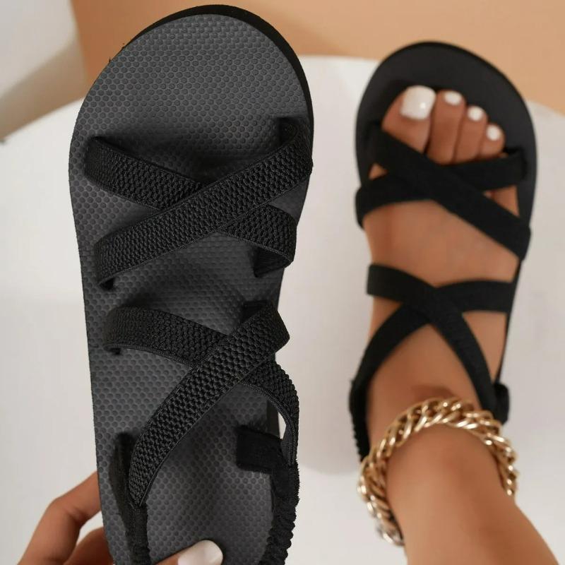 Fashion 2025 Women's Sandals Wedges Shoes Summer New Soft EVA Sandals Elastic Back Strap Sandals Platform Lightweight Women Beach Shoes