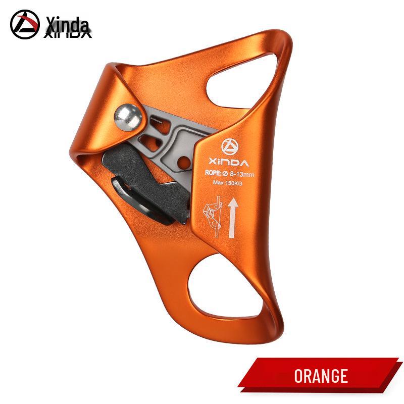 

Грудной зажим Xinda для альпинизма, скалолазания, защиты от падения и спелеологии. оранжевый