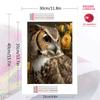 Owl and roses Pattern  3pcs 100% Round Full Drill 5D DIY Diamond Painting Embroidery Cross Stitch Rhinestone Décor