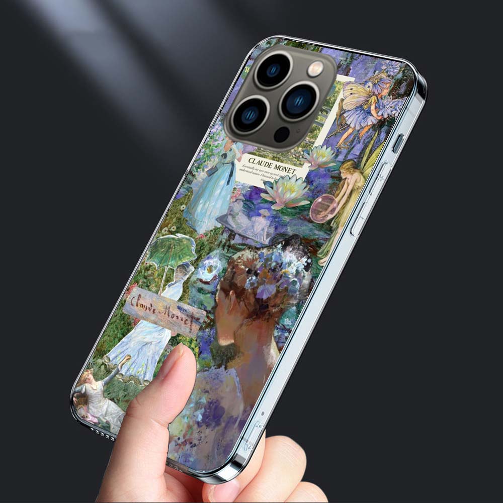 

Чохол для телефону з картиною Клода Моне Для Iphone 16E 15 Pro 14 Plus 17E 16 17 Pro Max Air 11 12 13 Mini Ударостійкий Capa Милий Чохол TPU iPhone 17E
