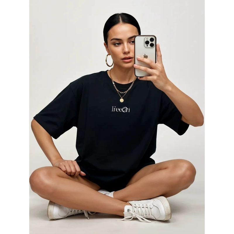 New Letter Printed Top Western Style New Fashion Casual Loose Print Letters T-shirt Top