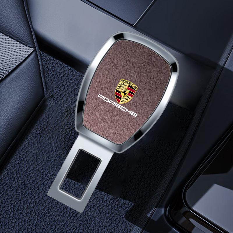 1PC Car Styling Seat Belt Buckle Safety Belts Extender Clip For Porsche Panamera Cayenne Taycan 911 718 Macan Carrera-GT 928 968