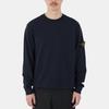 STONE ISLAND Logo Crew Neck Long Sleeve Sweatshirt Men Sweatshirt Navy-Blue K1S1561000-20S0060-V0020