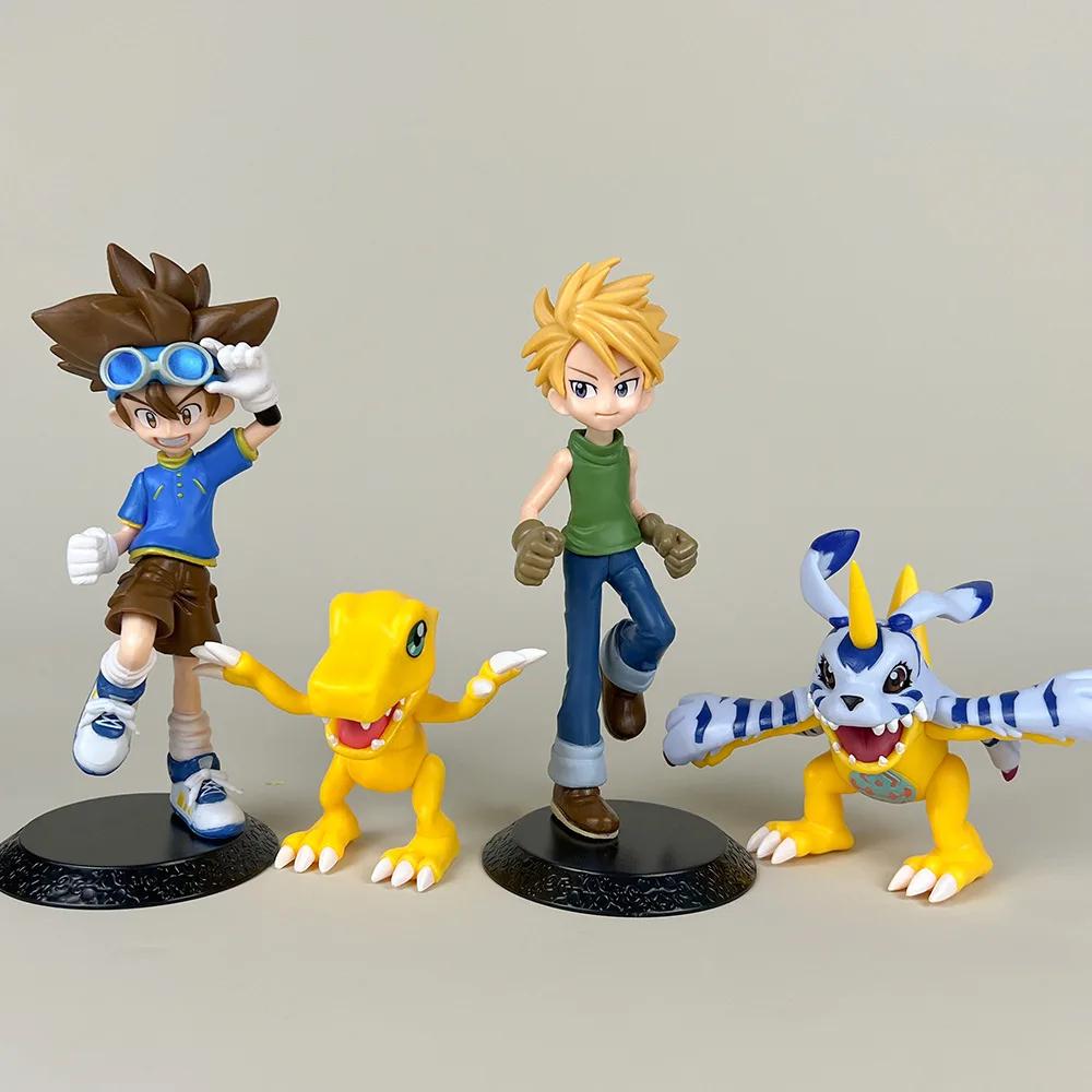 8 vnt. Anime Digimon Adventure figūrėlės Yagami Taichi Ishida Yamato Yagami Hikari Takaishi Takeru Veiksmo modelis PVC dekoracijos Žaislai