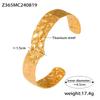 18K Gold-Plated Titanium Steel Open Karst Bracelet - European & American Light Luxury Jewelry