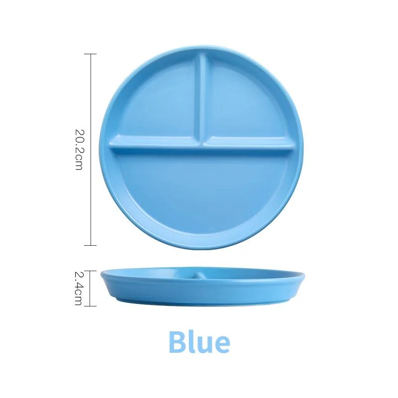 For One Person Ceramic Grid Plate Snack  Internet Celebrity Ins Children's Baby  Onion Ginger Garlic Multi-part Tray
