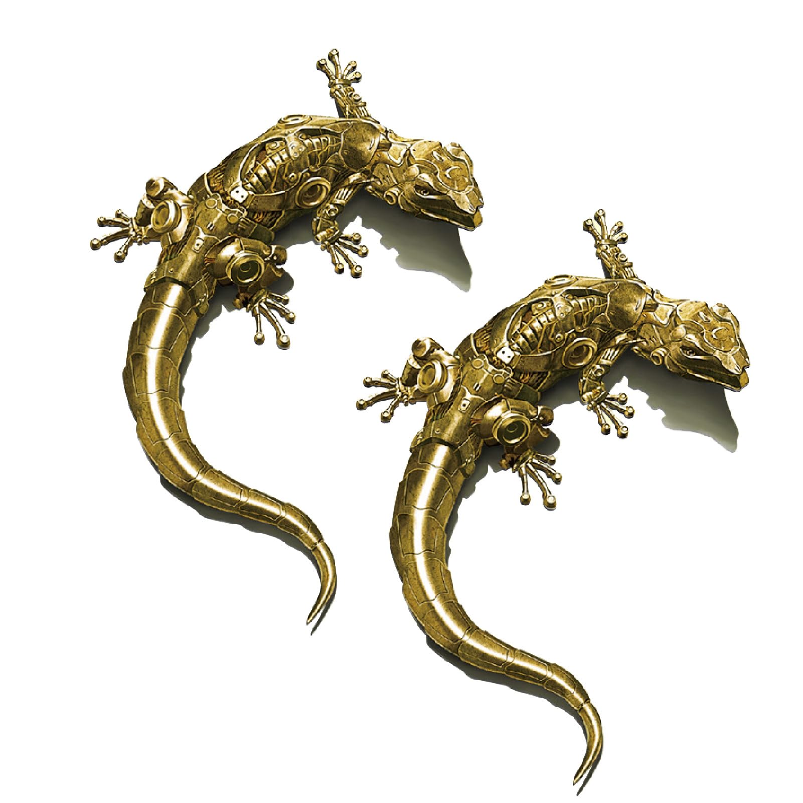 

IMPACT Online Car Sticker Emblem Sticker Bike Helmet Funny Gecko 2 Pieces (Gold) золотой