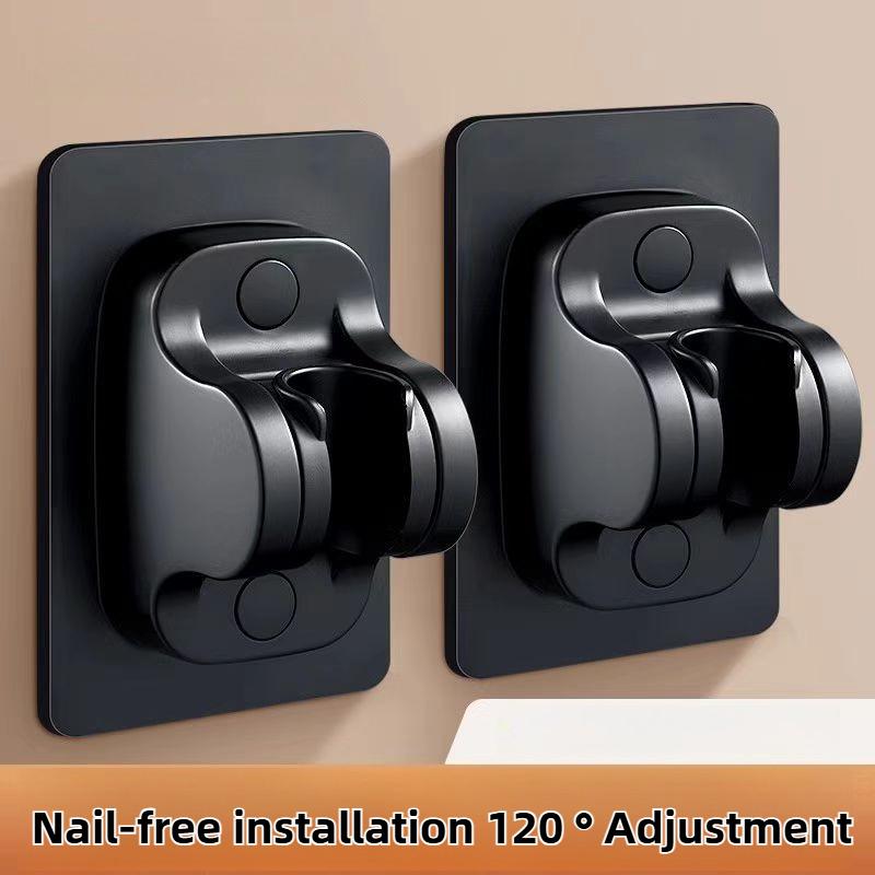Wall Mount Strong Adhesive Shower Head Holder ABS Waterproof Adjustable Bathroom Shower Bracket Easy Installation Base