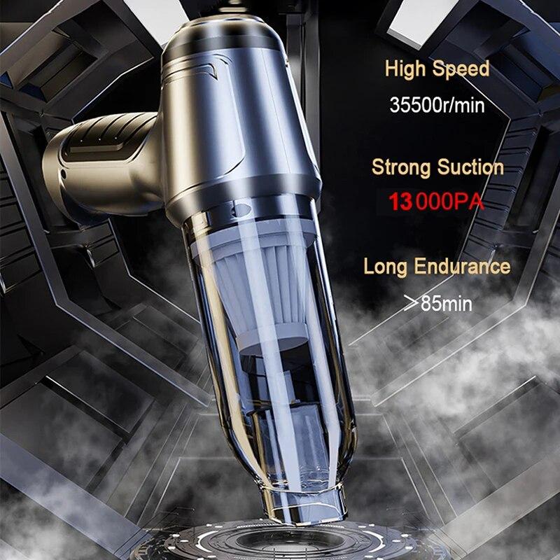 13000Pa Wireless Car Vacuum Cleaner Brushless Motor Handheld Auto Cordless Mini Portable Vacuum Cleaner For Car Home Pet Cleaning