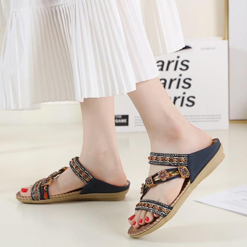 Fashion Woman Sandals Shoes Summer Plus Size Shoes Woman Slides Walking Shoes Wedge Sandals Ladies Beach Female Slippers Woman Footwear