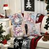 Christmas decoration pillow cover color bells snowman garland pattern living room sofa cushion cover room home decoration
