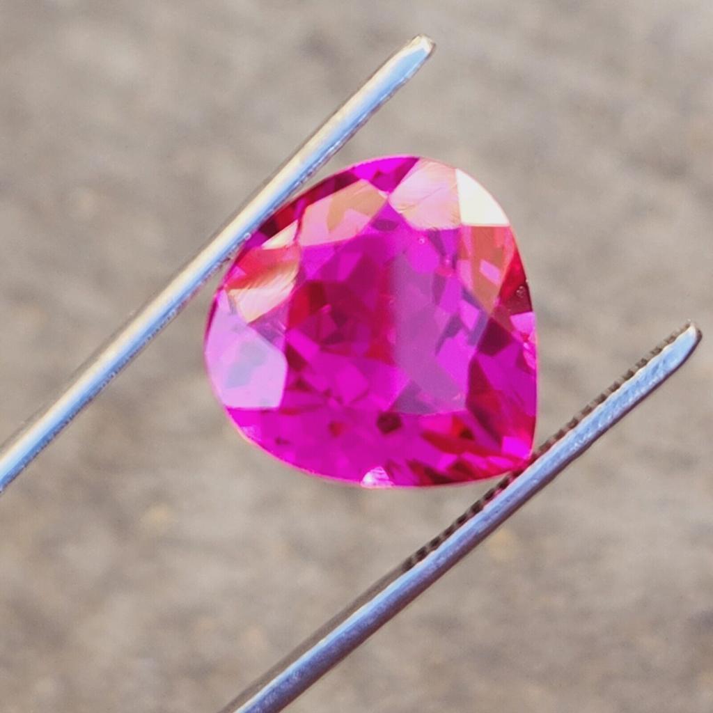 15.25 Ct Natural Pink Padparadscha Certified Gemstone Heart Cut Gemstone