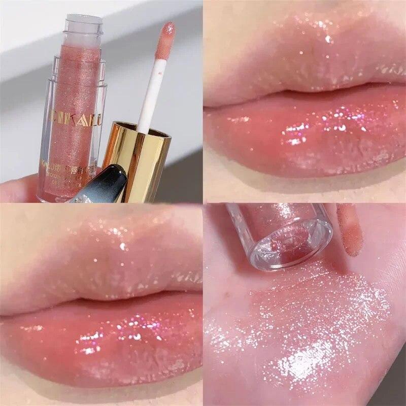 Waterproof Shimmer Glitter Lip Gloss 5 Colors Sparkling Glitter Liquid Lipstick Lip Gloss Sexy Lip Makeup Cosmetics