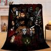 1PC Horror Movie Characters Flannel Blanket Gift, Suitable for Both Men And Women, Soft Ideal for Beds And Sofa, Birthday Or Christmas Gift