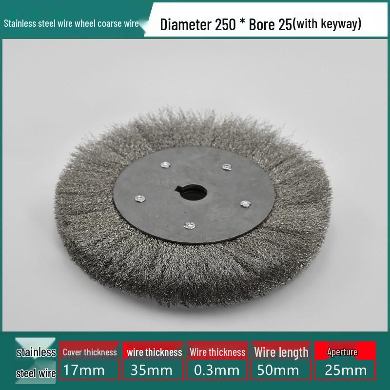 Stainless Steel Wire Brush Wheel for Sanding, Rust Removal, Deburring, Polishing, Grinding