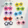 20PCS Resin Colorful Cartoon Star With Small Eyes Flat back Stone Scrapbook DIY Home Decor Jewellery Accessories Crafts