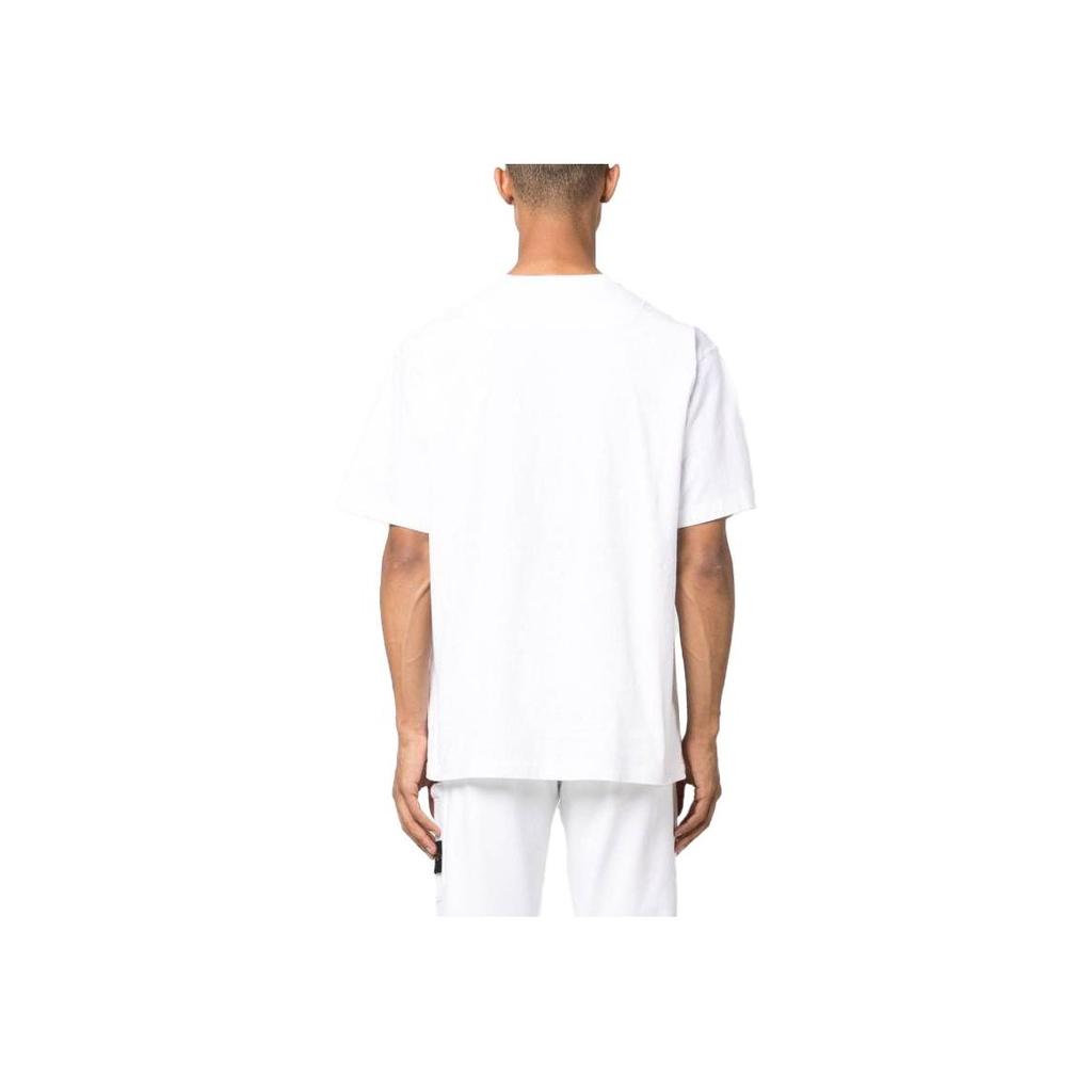Stone Island Solid Color Crew Neck Pullover Short Sleeve T-Shirt Men Tops White 791520444-V0001