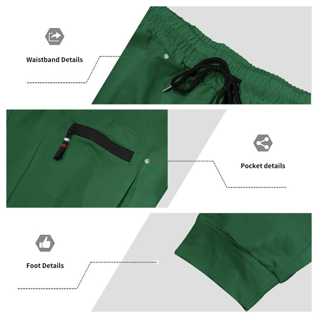 Mens Cargo Sweatpants Elastic Waist Pants With Pockets Baggy Drawstring Jogger Pants