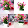 Artificial Lily Plant Set With Plastic Pot For Home Decor And Office Display