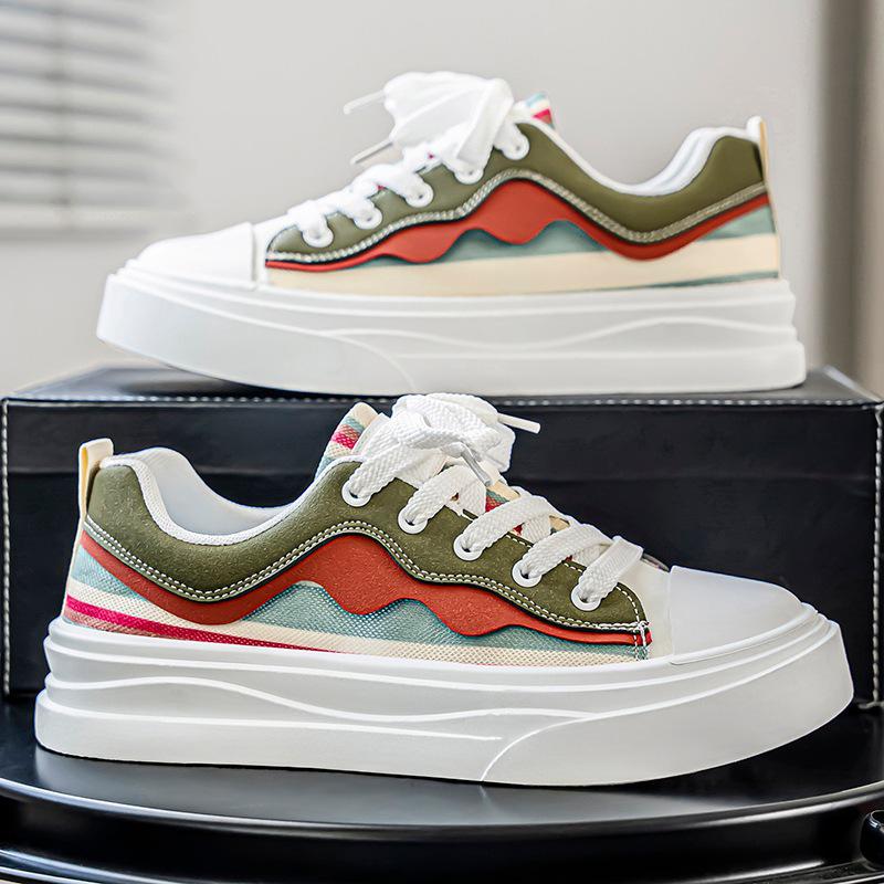 Pánské letní plátěné boty s prodyšnou síťovinou 2025: Ležérní, všestranné tenisky v korejském stylu