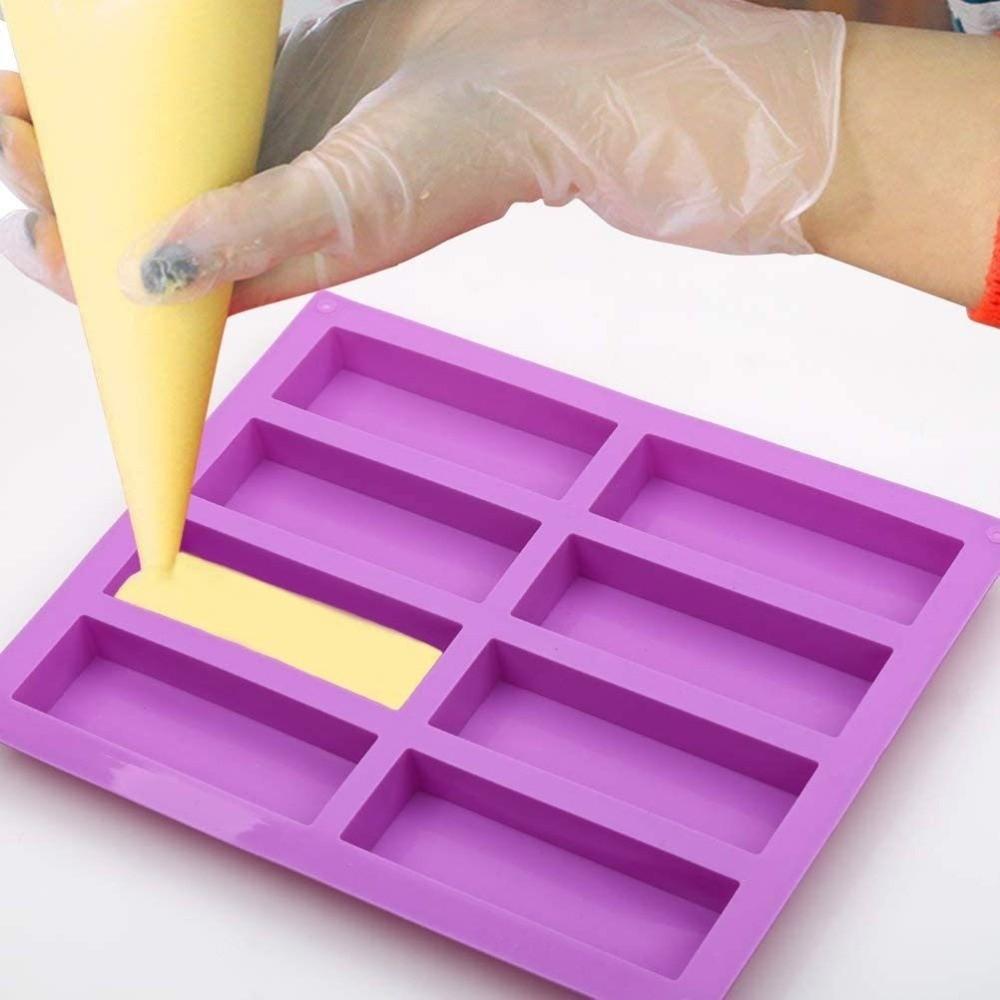 Rectangle Silicone Candy Mold DIY Silicone Ice Cube Tray Granola Bar Pan  for Baking Energy Bars