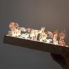 Wooden Led Display Base Stand Crystal Glass Light Base Stand for Resin-Arts