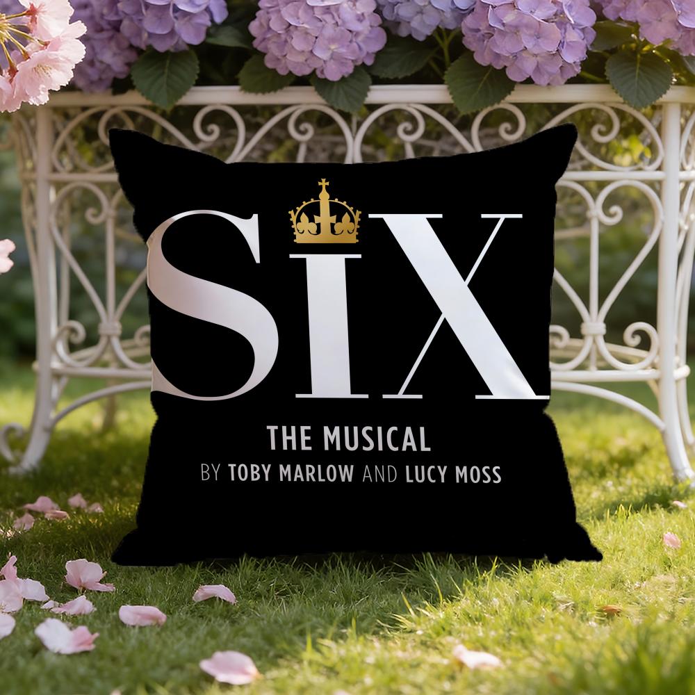 S-six musical Cushion Cover Home & Car Dual-Scene Pillow Cover: Reversible for Premium Comfort