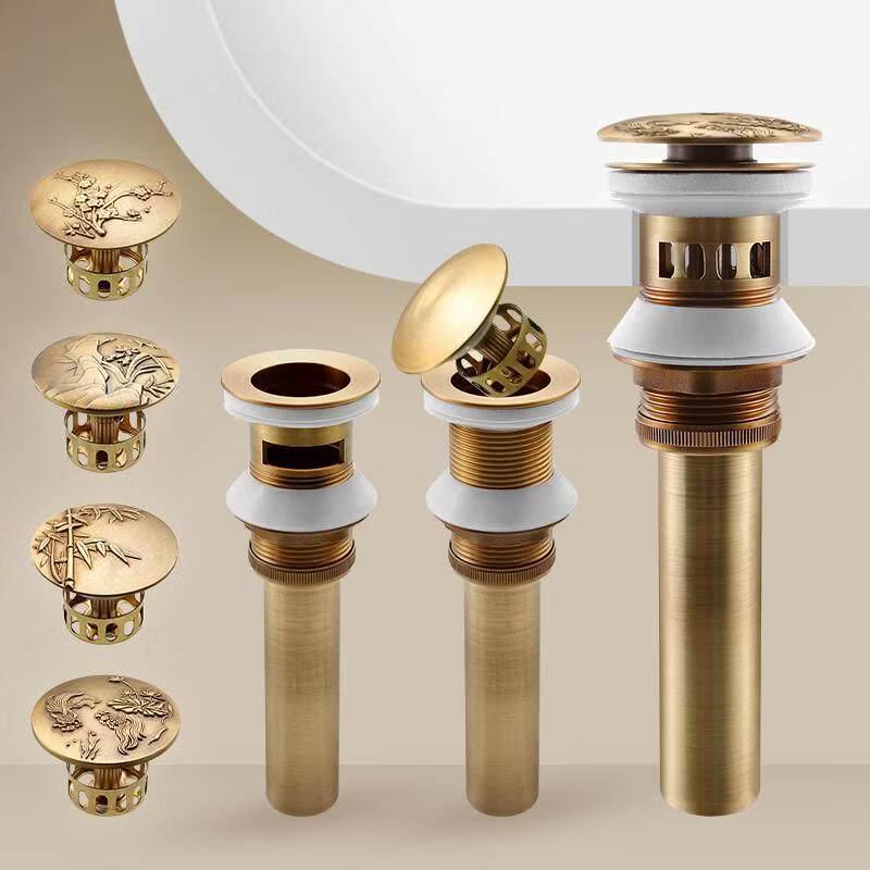 TLXT Stainless Steel Pop-up Sink Drain with Basket (No Overflow)