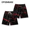 Pantaloncini Casual da Uomo con Elemento Fulmine Oscuro Naturale Europeo e Americano Pantaloni da Spiaggia