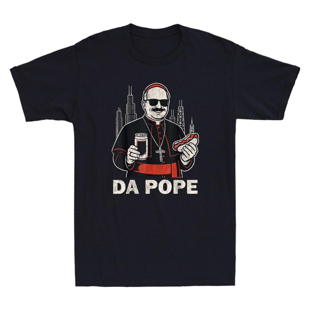Da Pope From America Chicago Pope Leo XIV Funny Graphic Vintage Men039;s T-Shirt Unisex T-Shirt XXL
