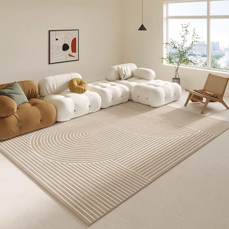 Moderní minimalistický neklouzavý smyčkový koberec s vysokou savostí pro obývací pokoj a ložnici