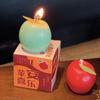 Apple-Shaped Christmas Scented Candle - Holiday Souvenir Fruit Candle