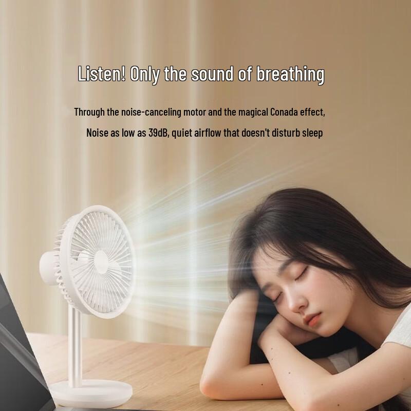 Soole Desktop Oscillating USB Rechargeable Mini Fan
