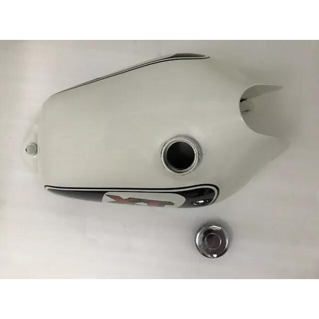 Yamaha Xt Tt 500 White Painted Steel Petrol Tank 1U6,1980 Model + Cap |Fit For