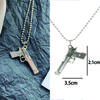 Vintage Design Gun Revolver Pendant Necklace Fashion Retro Geometric Charms Choker Jewelry Party Gift For Women Men