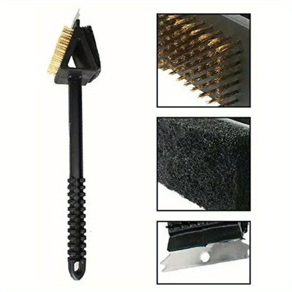 Copper Wire Bristles BBQ Cleaning Brush 3in1 Barbecue Cleaner Cleaning Brush  Outdoor Bbq