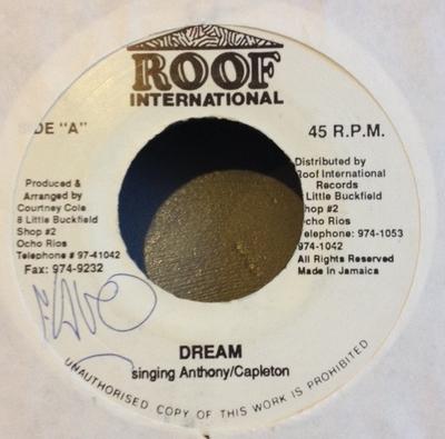 7inch Record SINGING ANTHONY / CAPLETON - Dream NONE Roof Internatio Jamaica Reggae, Ska & Dub Used