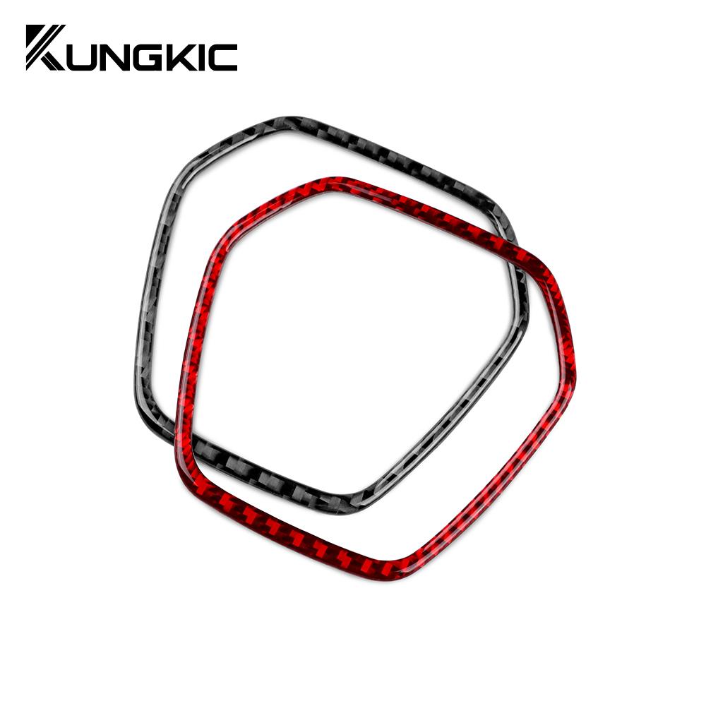 Real Soft Carbon Fiber Sticker For Chevrolet Corvette C8  2020 2025 2025 2025 Car Steering Wheel Center Frame Ring Accessories