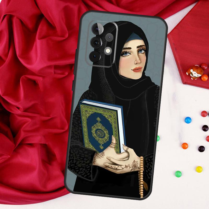 Muslim Islamic Gril Eyes Hijab For Samsung Galaxy A52 A32 A22 A54 A14 A16 A26 A36 A56 A55 A35 A05 A06 A15 A53 A33 A13 Case