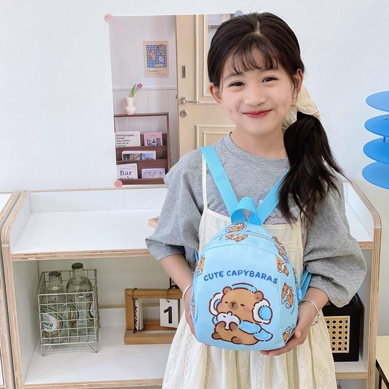 Letter Capybara Pattern Kids Cartoon Pack With Breathable Nylon For Use Daily