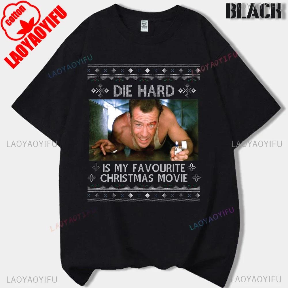 

Футболка з фільму Die Hard Новорічна вечірка 1988 Брюс Вілліс Чоловіча Вінтажна футболка Чоловіча 90-х Ретро футболка Чоловічий одяг Ropa Hombre S