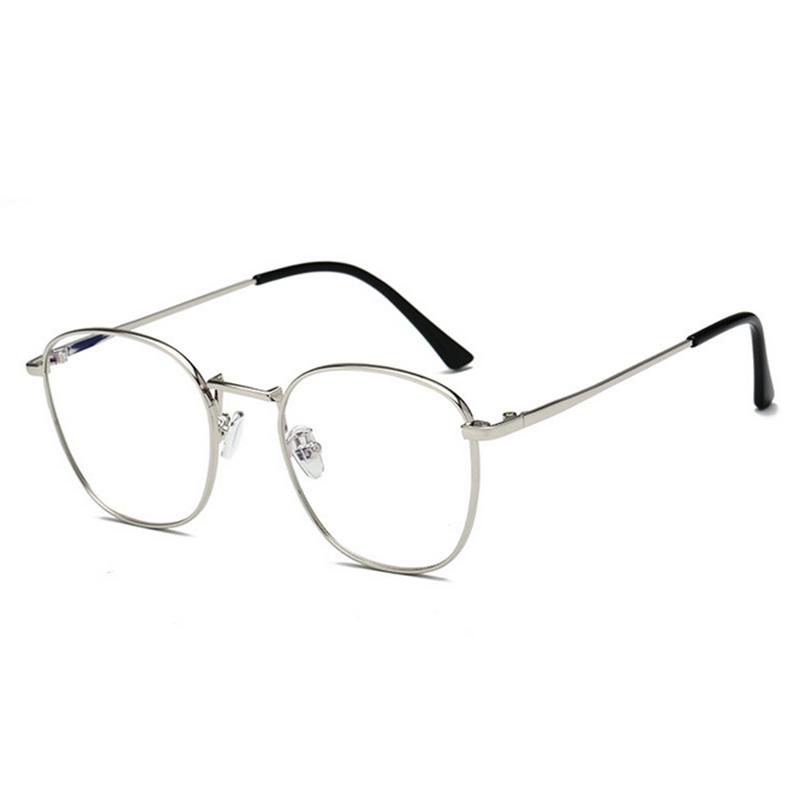 -1 -1.5 -2 -2.5 -3 -3.5 To -6.0 anti Blue Light Myopia Glasses Women Men Retro Metal Big Frame Square Students Myopia Glasses