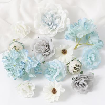 13 Pièces Têtes de Fleurs Artificielles Rose Fausse Fleurs pour Décoration de Maison Jardin Décoration de Fête de Mariage Artisanat Cadeaux Guirlandes Accessoires