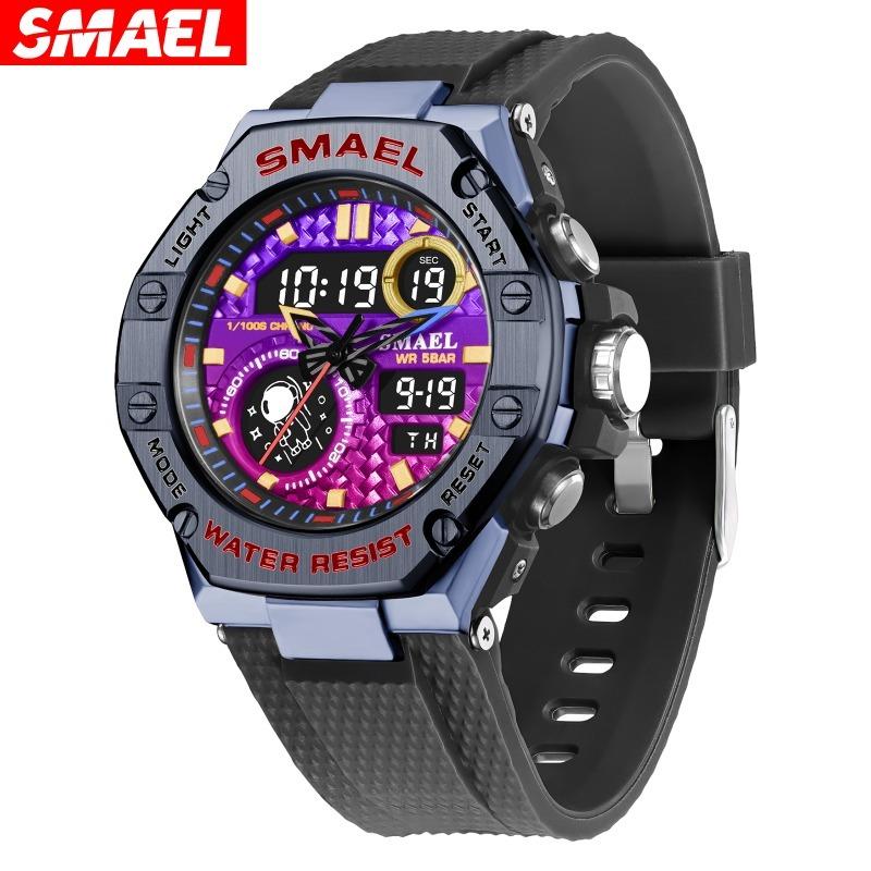 

[SMAEL] men s outdoor sports multi-function electronic watch красный
