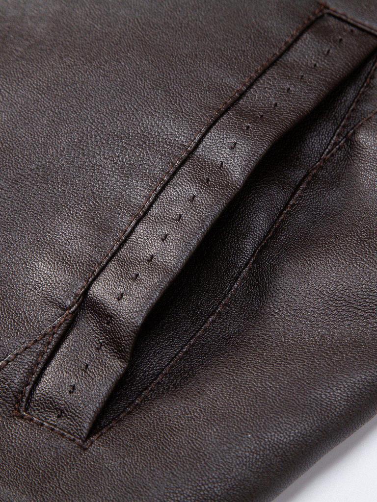 Men's Stand Collar PU Leather Motorcycle Jacket - Spring/Autumn Style
